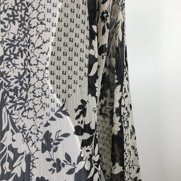 Susan Graver Sheer Tunic Blouse Long Sleeves Ruffled Size M - Picture 6 of 7